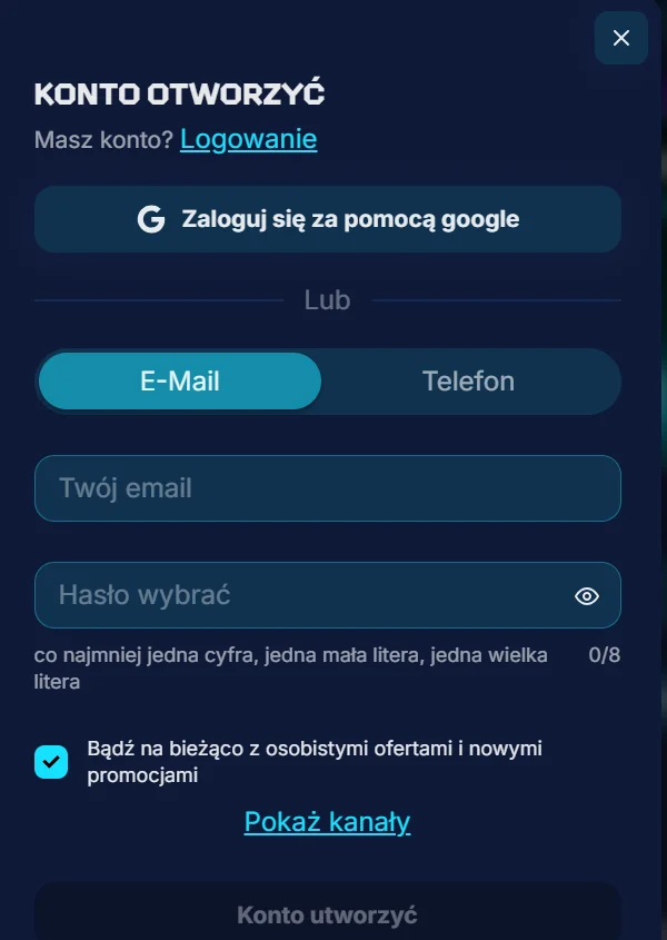Drugi krok rejestracji w XON.bet - potwierdzenie adresu e-mail